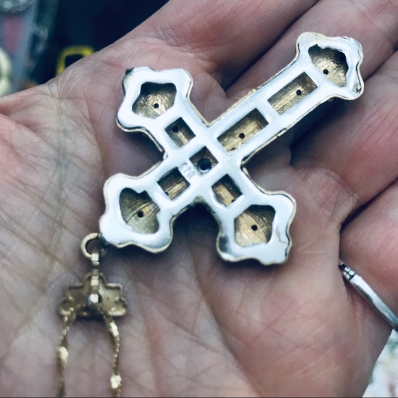 New sterling 925 cross pendant crystal - Picture 7 of 8
